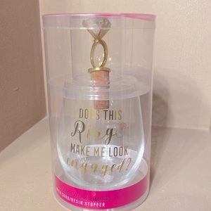 Engagement/Bridal wine glass/bottle topper